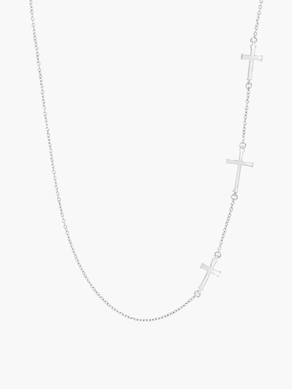 390005SS RIZEN Calvary Cross Necklace 18.5"