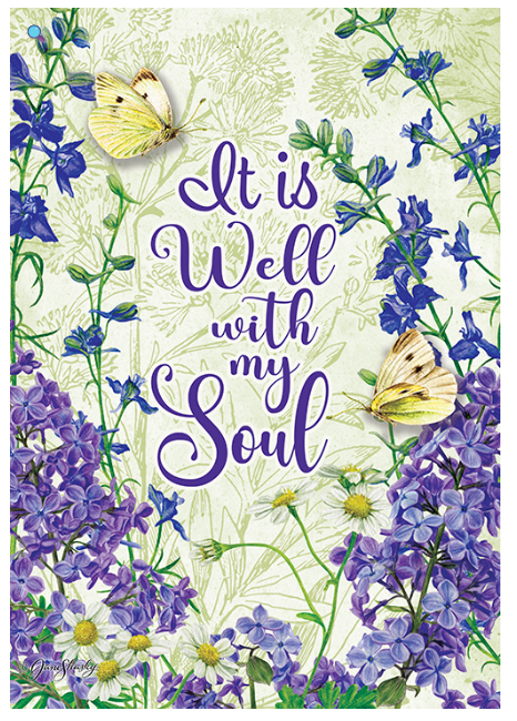 5822FL Custom Decor It IS Well With My Soul House Flag