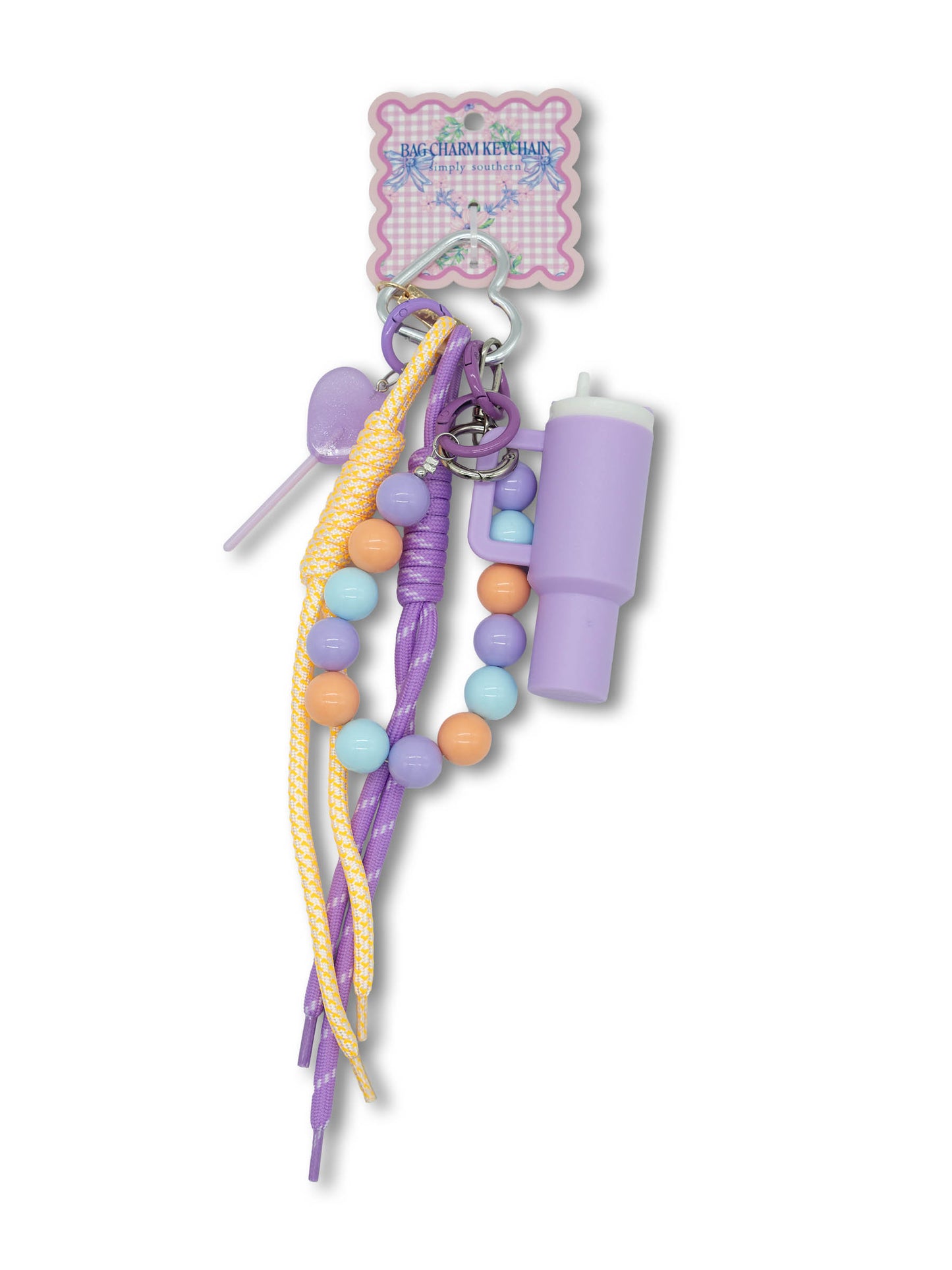 0126-BAG-CHARM-SUMMER-TUMBLER Simply Southern Bag Charm - Tumbler