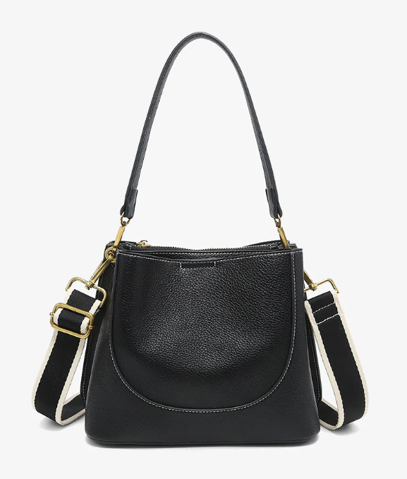 M2765-BK Jen & Co Corinna Bucket Bag Black