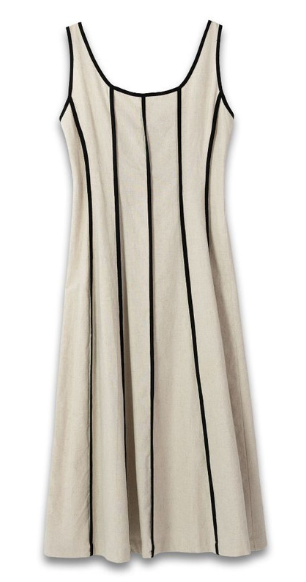 PP-0126-DRS-CNTRSTSM-IVORY Simply Southern Contrasting Seam Dress