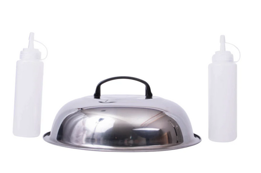37865 Scorched Griddle Dome and Sauce Bottles