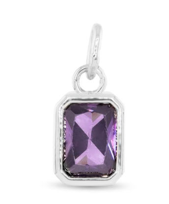 51237 Amanda Blu Silver Tone Birthstone Charms