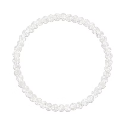 Mila-200 Mila Mix Clear Crystal Stretchy Facet Bracelet