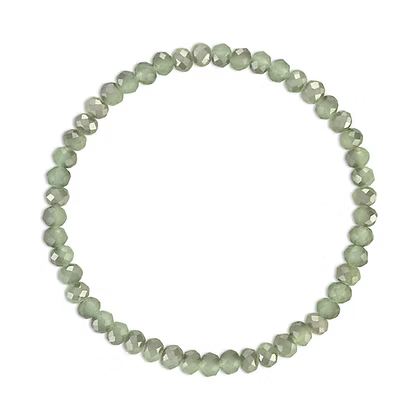 Mila-702 Mila Mix Green Transitioning Stretchy Facet Bracelet