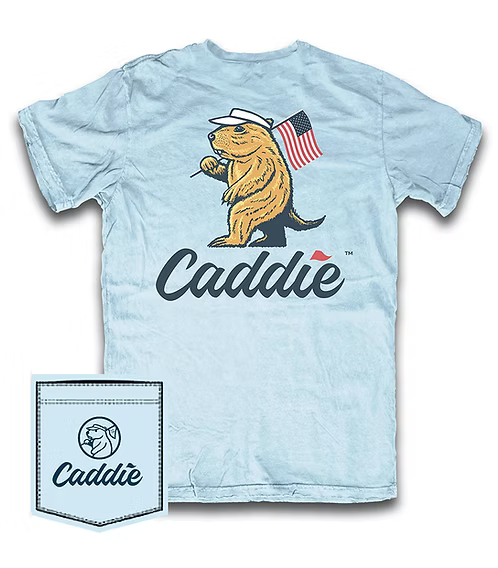 C193 Youth Caddie Old Glory Tee Chambray