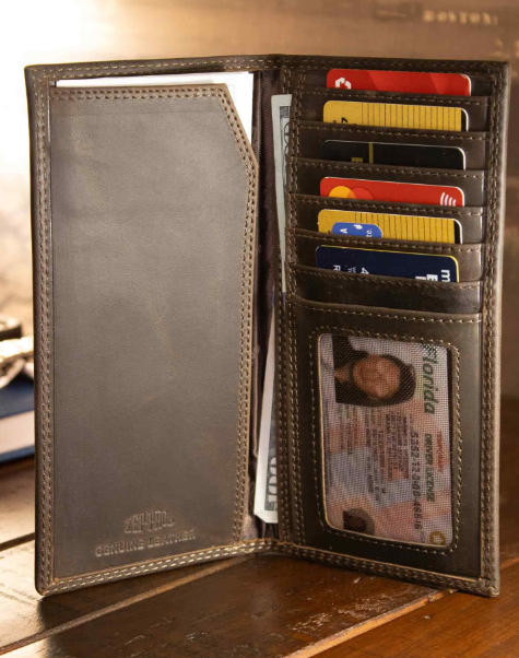 IWT4-BUCK-WP Zep-Pro Crazy Horse Buck Secretary Wallet