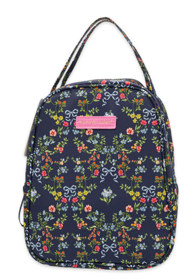 0226-BAG-SCHL-LNCH-RBNFLR Simply Southern Ribbon Flower Pattern Lunch Bag