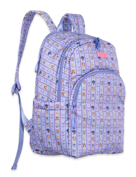 0226-BAG-SCHL-BKPK-DOGBOW Simply Southern Backpack Dog Bow Pattern