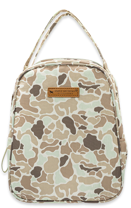 0226-MN-BAG-SCHL-LNCH-LTCAMO Simply Southern Lunch Bag Lt Camo Pattern