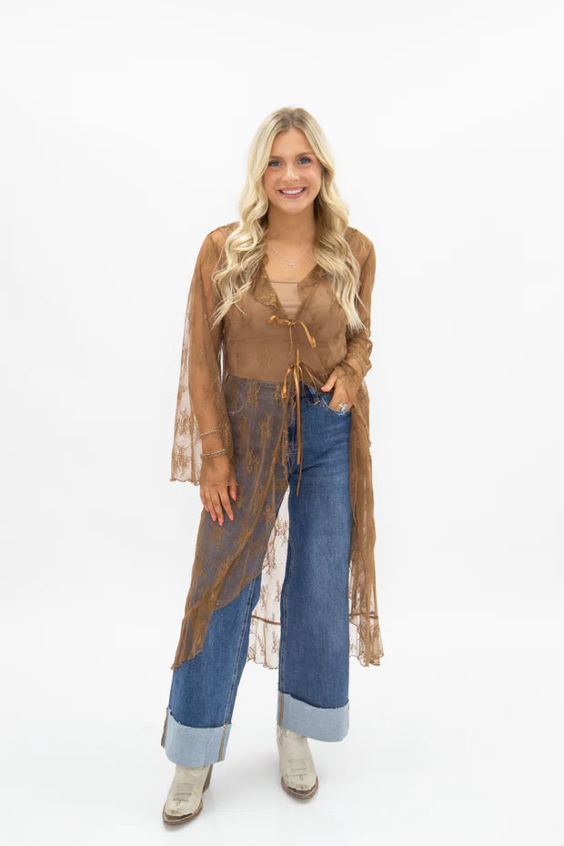 9504E Grace & Emma Lace Long Kimono