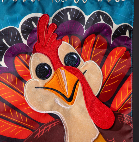 APN437AGF525 Evergreen Gobble Wobble Garden Flag 0