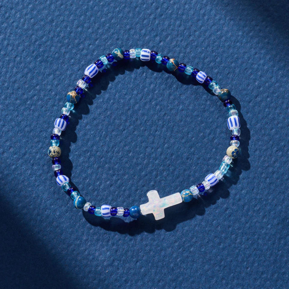 HW162 Holy Water Bracelet in Blue Halo
