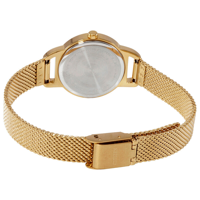 EZ7002-54E Citizen Gold-Tone Stainless Quartz Black Dial Ladies Watch