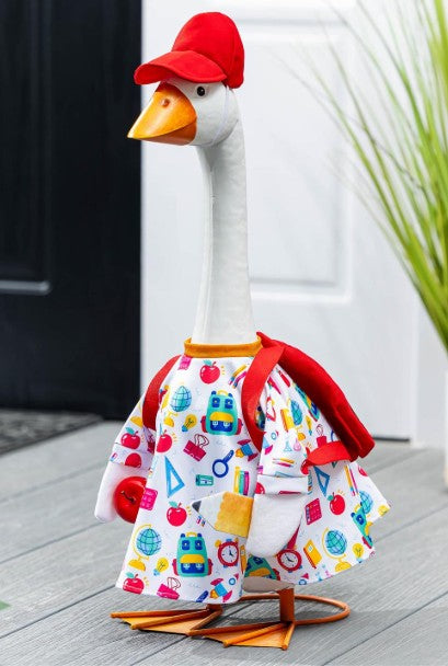 TDB9GS26 Evergreen Back to School Porch Goose Outfit