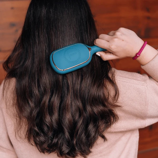 TT-DET-T-005 Teleties Detangler Hair Brush Thick Hair Teal with It 0