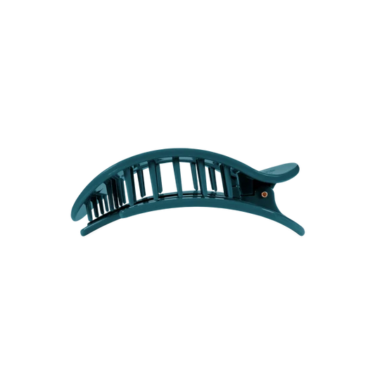 TT-FCM01-258 Teleties Medium Flat Round Clip Teal with It 0