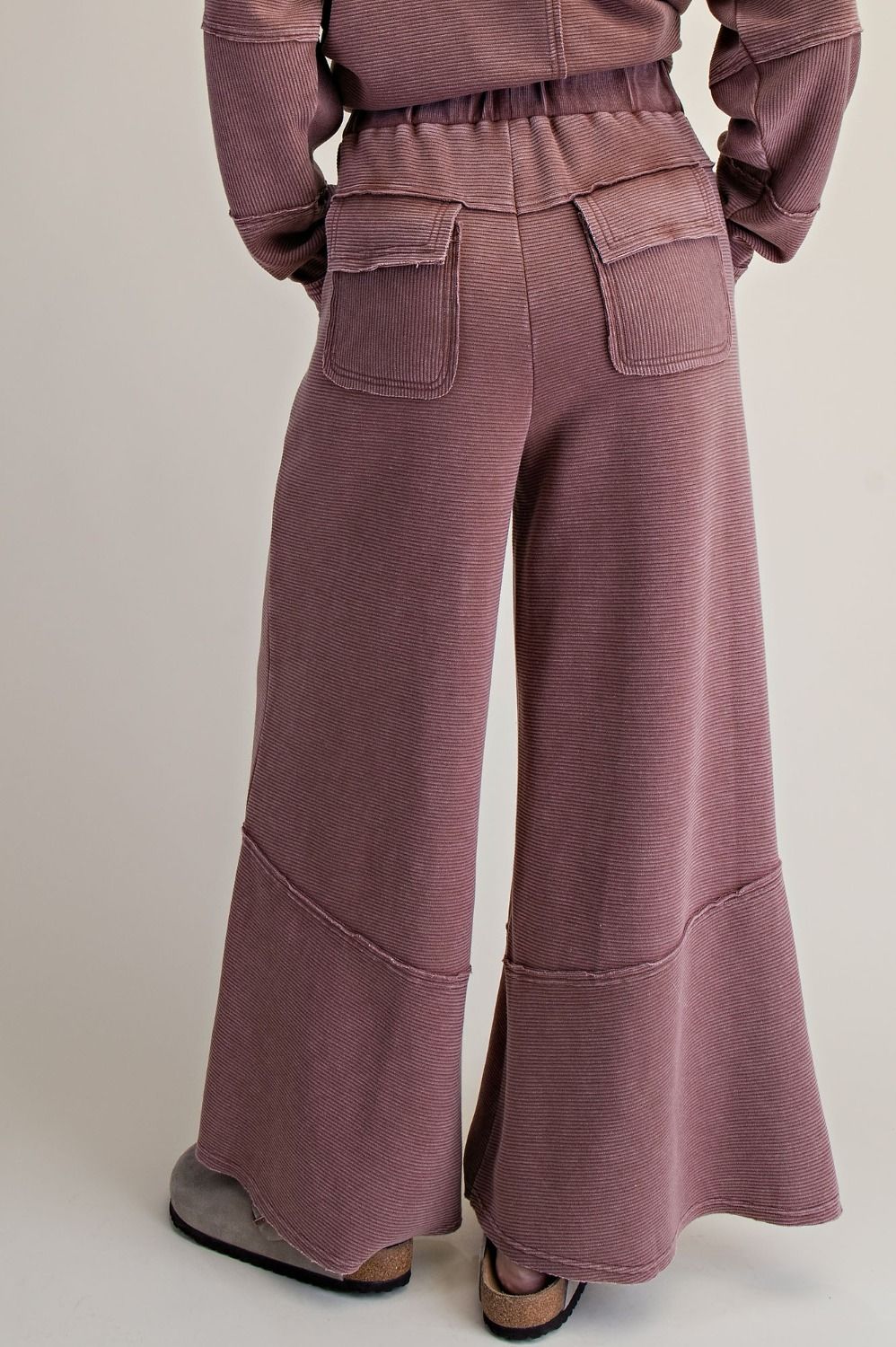 EB90145 Easel Hot Chocolate Textured Thermal Pants 0