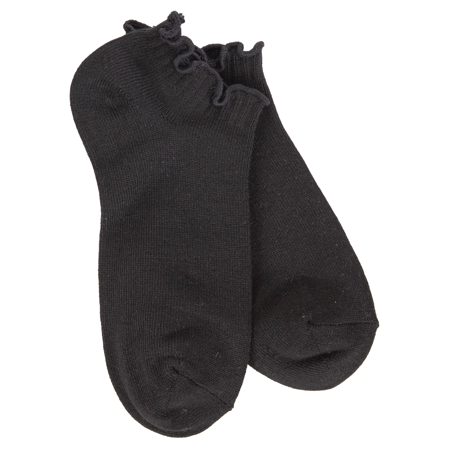 77010 WSLRUFF World's Softest Socks Weekend Low Ruffle Socks Black 0