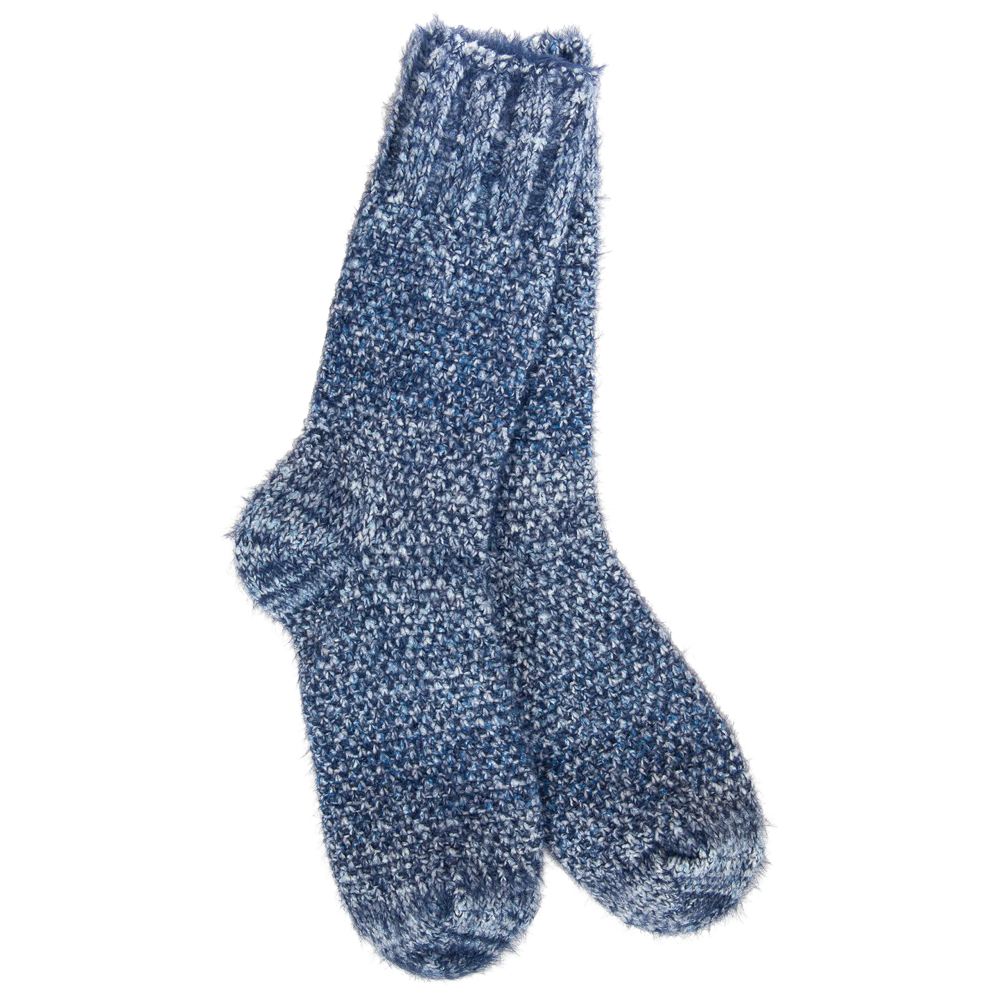 76998 WSOMFEC World's Softest Socks Weekend Feather Crew Denim 0