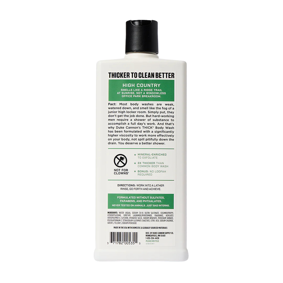 Duke Cannon 18oz Thick Body Wash - High Country