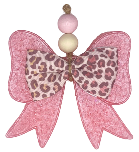 Pink Leopard Bow-tique Freshie - Sweet Elegance