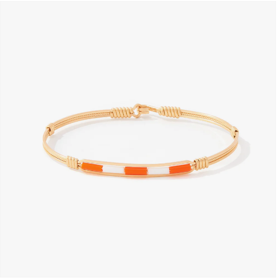 Ronaldo Orange & White Spirit Bracelet - 8"