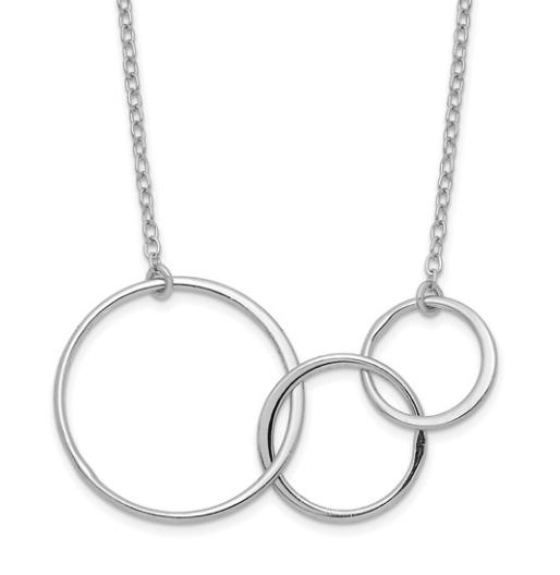Sterling Silver 3 Intertwined Circle Necklace