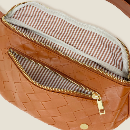 Trendy Luxe Belt Bag - Cognac