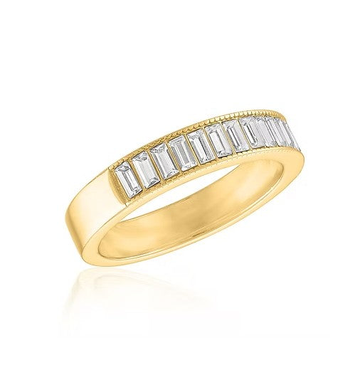 LAY-RING90G Layers Bold Baguette Gold Ring