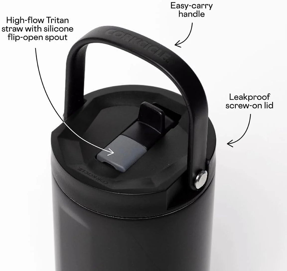 Corkcicle 30oz Go Cup XL in Gloss White