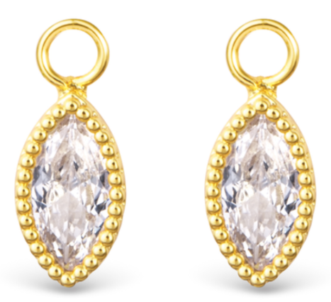 50764/50698 Amanda Blu Clear CZ Marquise Earring Charms