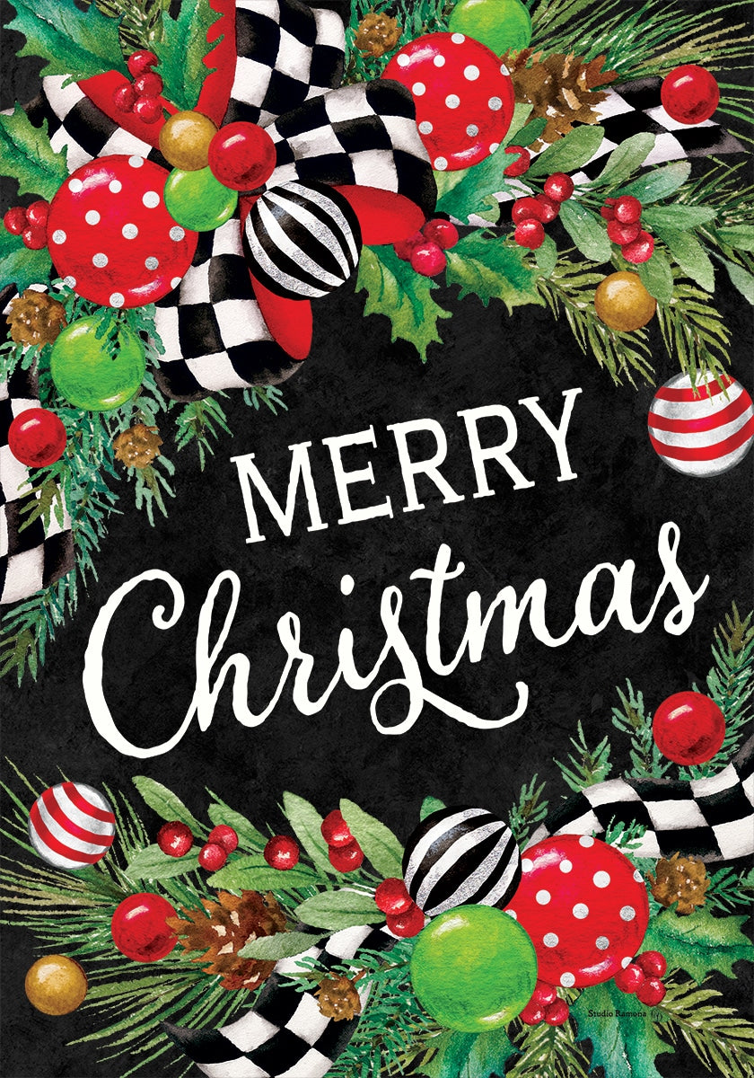 Christmas Swag House Flag