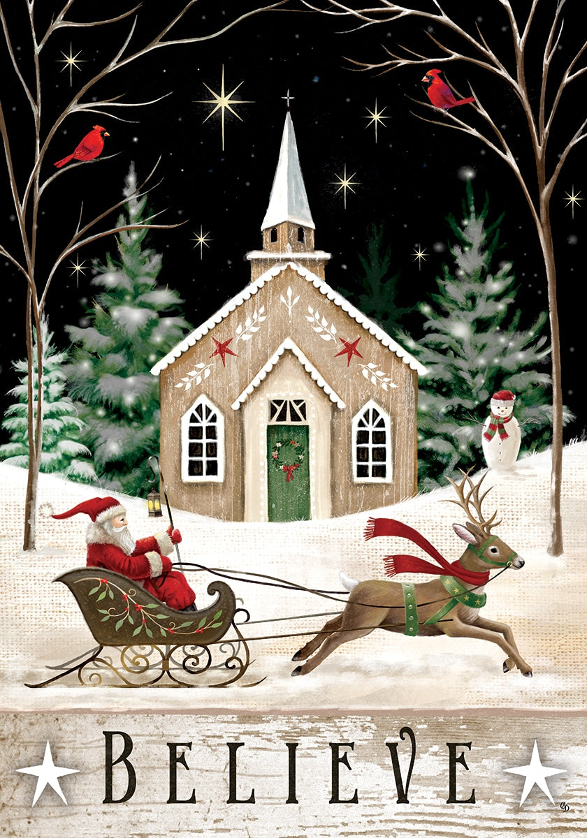 Church & Sleigh House Flag
