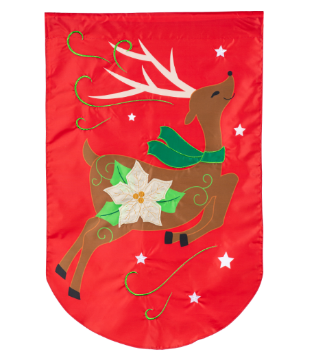 Dancing Deer Basic Applique House Flag