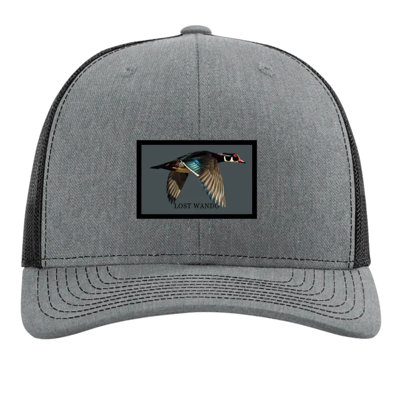 Lost Wando Wood Duck Patch Snapback - Heather Grey & Black