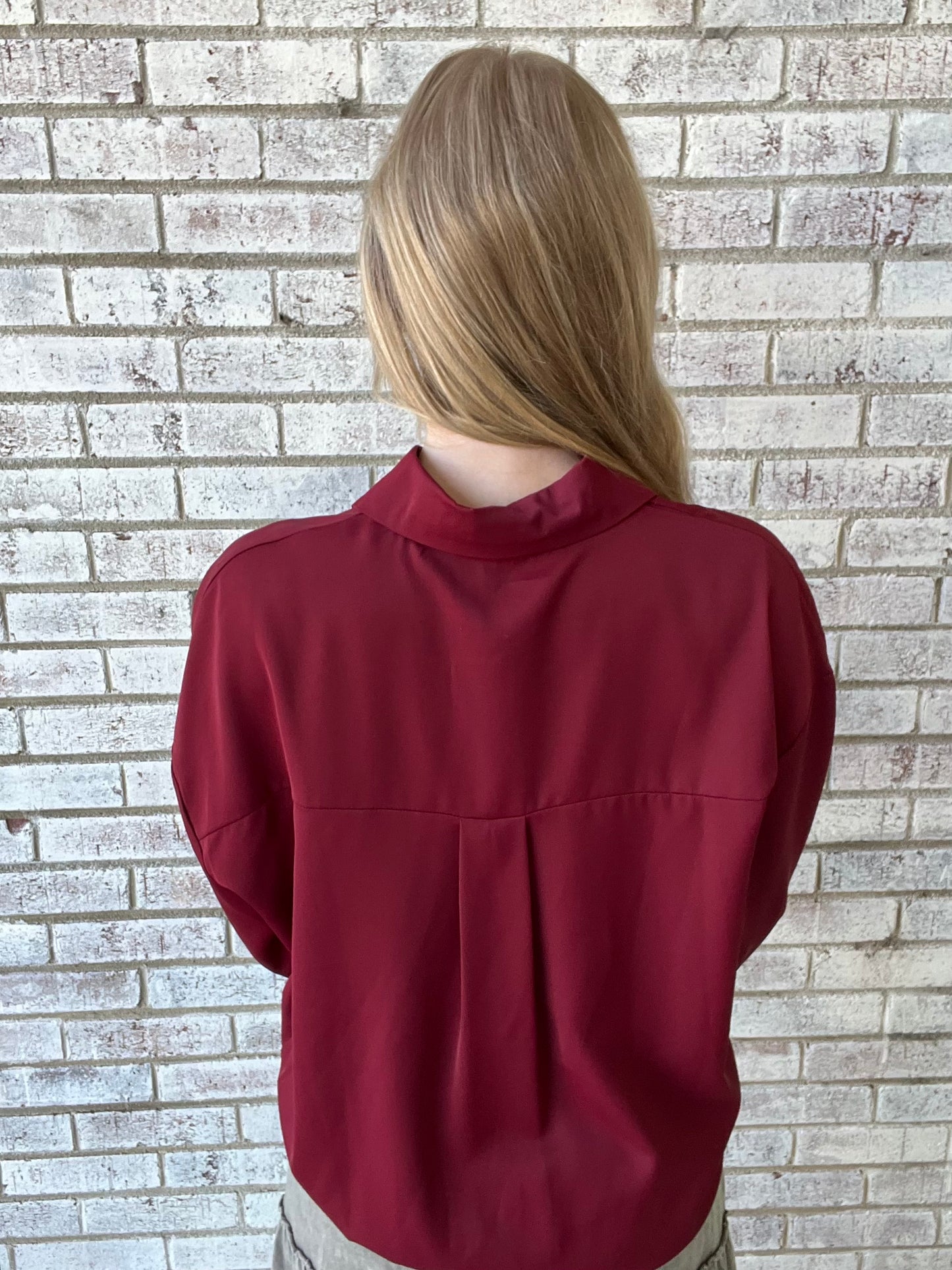 7660B-MR Grace and Emma Kathryn Button Up in Maroon 0