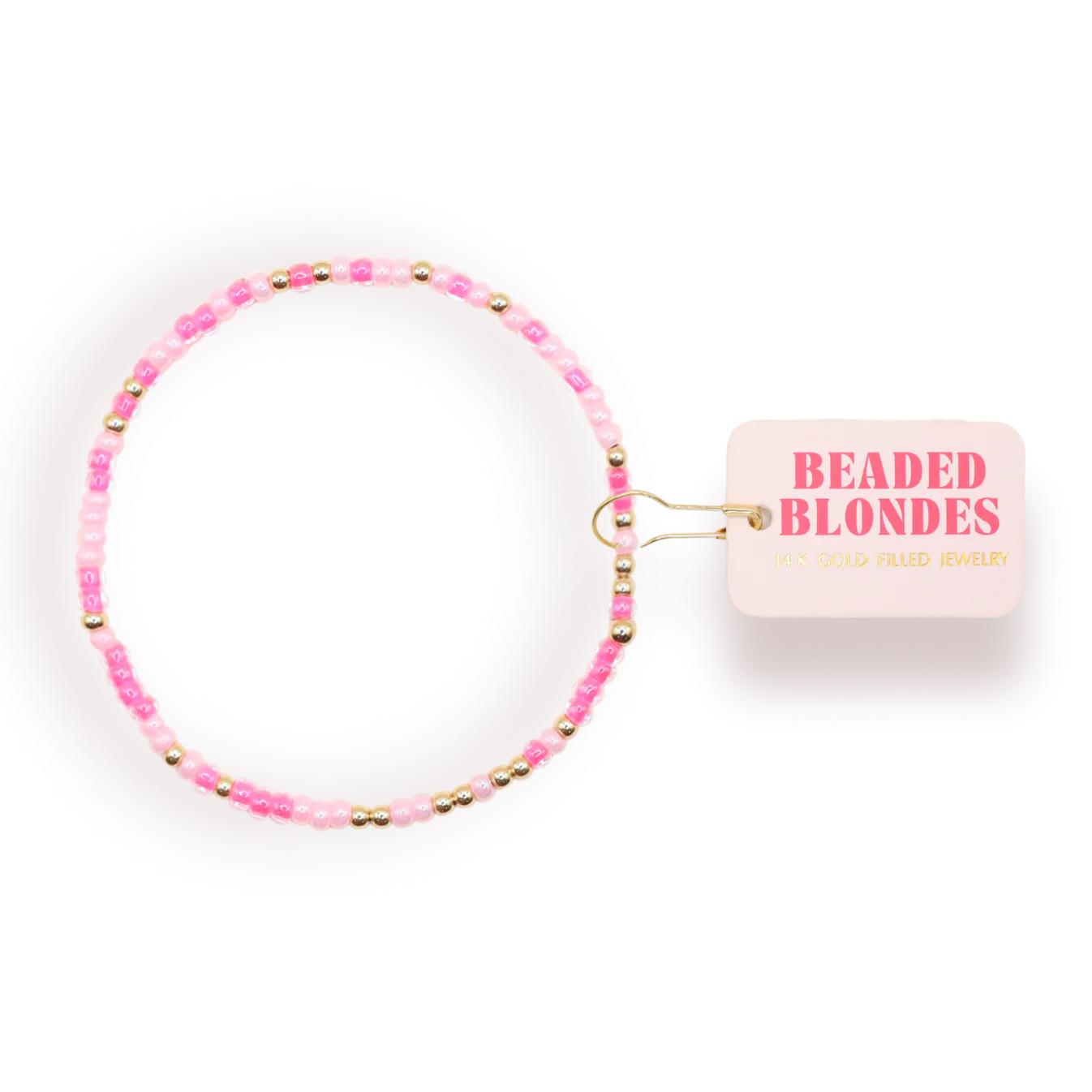 Beaded Blondes Pink Sprinkle Stretch Bracelet