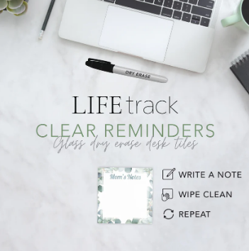 Glass Dry Erase Reminder Mom's Notes