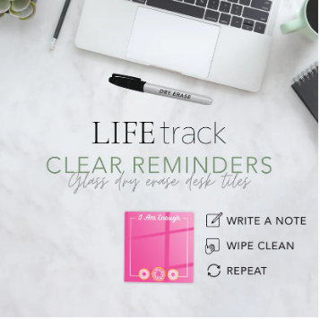 Glass Dry Erase Tile - I Am Enough