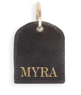 S-9831 Myra Mountain High Hand-Tooled Leather Key Fob 0