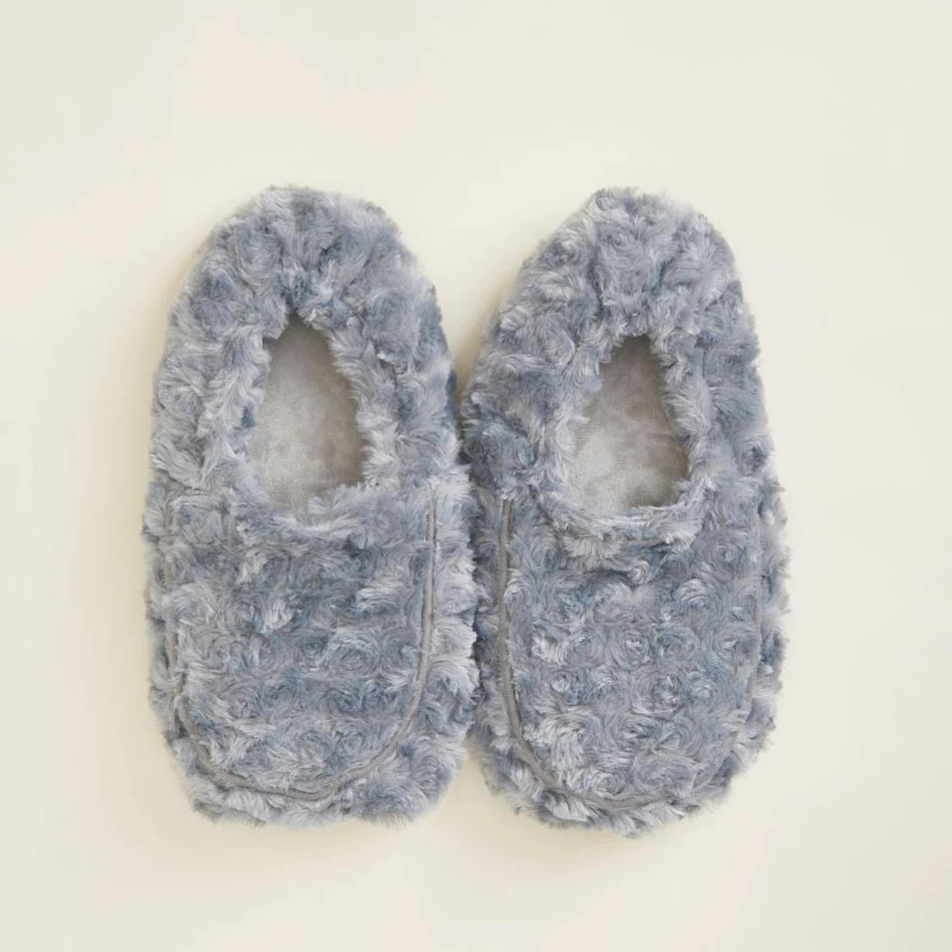 Curly Gray Warmies Slippers