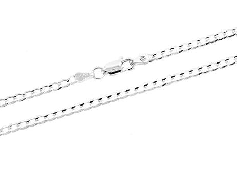 Sterling Silver 2mm Super Light Curb Chain - 20"