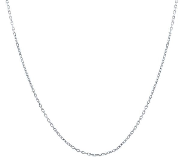 Sterling Silver 14" + 2" 1.4mm Diamond Cut Chain
