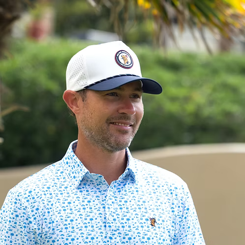 C211 Caddie Men's Chipper Rubber Patch Performace Hat