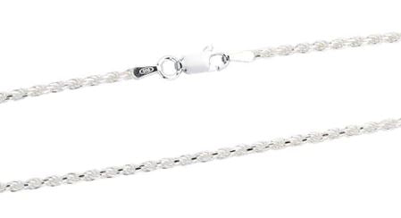 Sterling Silver 1.5mm Rope Bracelet - 11"