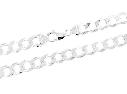 Sterling Silver 10mm Super Light Curb Link Bracelet - 9"