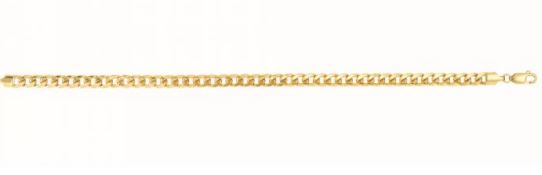 14K Yellow Gold 4.5mm Semi-Solid Miami Cuban Chain - 20"