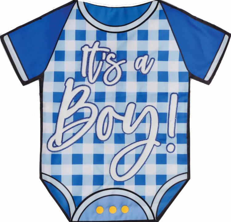 It's A Boy Applique Flag