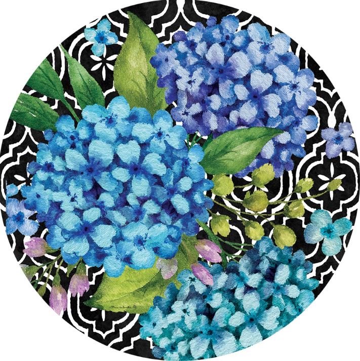 Hydrangeas On Black Accent Magnet